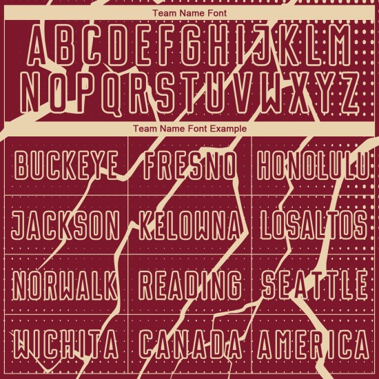 Maglia da calcio personalizzata Crimson City Cream Lightning stampata a sublimazione