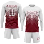 Maglia da calcio personalizzata Crimson White Sublimation
