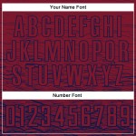 Maglia da calcio personalizzata Crimson Navy con stampa a sublimazione