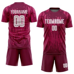 Maglia da calcio personalizzata Crimson White Away Sublimation