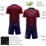 Maglia da calcio personalizzata Crimson Navy con stampa a sublimazione