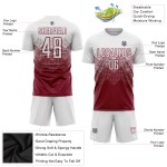 Maglia da calcio personalizzata Crimson White Sublimation