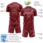 Maglia da calcio personalizzata Crimson City Cream Lightning stampata a sublimazione